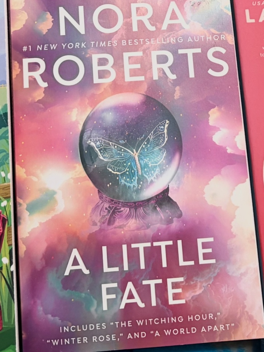 Nora Roberts "A Little Fate" Paperback - Pink & Purple Cover